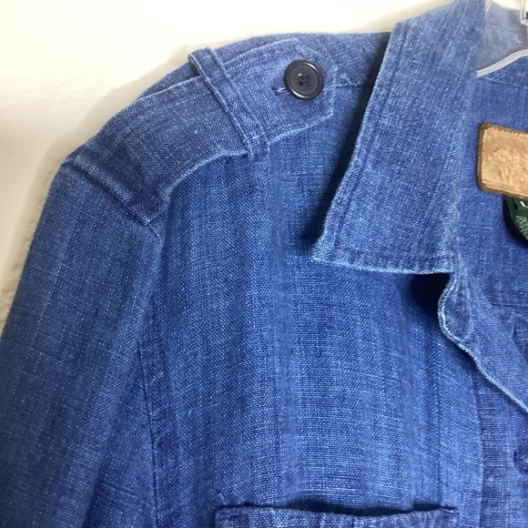 Lauren Dry Goods Supply Linen Chambray Chore Jacket Lg - Picture 7 of 10
